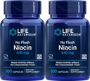 Extensie de viaţă Fără Flush Niacin 640 mg, 100 capsule (Pachet de 2)
