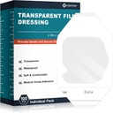 Film transparent dressing 2.36" x 2.75," 100 Packs Bandaje rezistente la apă Bandaje adezive, Petice de acoperire a rănilor pentru duș post-chirurgical, IV Shield, Tattoo Bandage Aftercare