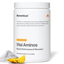 Momentous Vital Aminos Powder Supplement - BCAA & EAA - Tropical Punch - NSF Certified for Sport - OMG- & Gluten-free - 30 Servings - Package May Vary