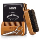 Barbă de lemn și Comb Set pentru bărbați - Perfect pentru barbă cap păr și mustațe pentru bărbați set de dresaj pentru stiling, aplicarea uleiuri de barbă și balsam pentru o mai bună creștere de îngrijire a părului și sănătatea impresionantă a părului