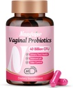 Probiotice vaginale pentru femei,40 Miliarde CFU promovează echilibrul pH-ului,Sănătos Odor vaginal & Tract urinar Sănătate cu prebiotice organice,Cranberry,60 capsule