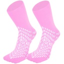 HCS Non-Slip Hospital Socks with Grips for Women & Men (6 Perechi) - 360 All-Around Tread Non-Slip Sock for Vârstnici/Seniors - Hospital Grip Sockets, Fall Risk Pacient Slippers (Pink, Regular)
