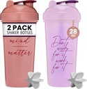 [2 Pack] 28 oz Shaker Sticla cu motive quotes (Rose & Lavender) 