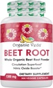 Capsule cu rădăcină de sfeclă organică Veda 1500mg - 300 capsule cu pulbere de sfeclă, cu nitraţi de înaltă rezistenţă pentru a susţine circulaţia, oxidul de azot, energia, rezistenţa şi rezistenţa - non-GMO şi gluten-gratuit