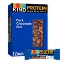 Bar de gustare a proteinelor, nuci de ciocolată neagră, gustări sănătoase, gluten gratuit, 12g proteine vegetale, 12 conte