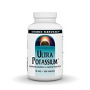 Naturals sursă Ultra Potasiu 99 mg menține funcția musculară și nervoasă - Supliment alimentar - 200 comprimate