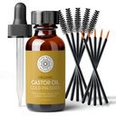 Pure Naturals Body Ulei de Castor pentru gene și sprâncene - 1 Fl Oz Nourishing Braw & Lash Crowth Ser - Organic, Hepane Free, Rece Presat, Nerafinat - Serul de creștere a genelor și a sprâncenelor pentru femei