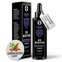 Biotin Concentration Beard Thischener & Softener - 2 oz cu ulei de Castor, ulei de rozmarin, și vitamine - Scent de lemn de santal pentru bărbați