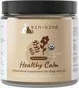 kine+ kind Healthy Calm Supplement for Dogs & Cats - Vet Formulated Natural Formation with Organic Chamomile, Time, Apple Pomace, Ginger and Coconut- Made in USA - 4 oz (Medium)