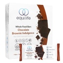 EquiLife - batoane alimentare întregi, bare de proteine Paleo & Vegan, bare de nutritie organica, 6g de proteine, sub 200 calorii, aroma bogata de cacao, Travel-Size, Gluten-Free, Soy-Free (Cocolate Brownie, 9 Conte)