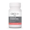 Grupul de cercetare pentru alergii Vitamina D3 Completă 5000 UI - Suplimentul de vitamina D3 şi K2, Echilibru zilnic, cu vitamina A, tocatrienole DeltaGold, potenţă ridicată, Veggie Softgels - 60 Conte