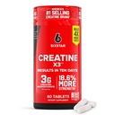 Six Star Creatine Pastile, X3 (60 Caplete) - Creatura pentru femei si barbati - Capsule Creatine Sustine Forta musculara - Pre & Post Workout Creatine Supliment pentru recuperarea si constructia musculara - 20 Serviri