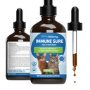 Pet Wellbeing Imune Sigur pentru pisici - Suporturi Normale de apărare imună, Echilibrul Flora Gut, Andrographis, Echinacea, Vitamina C, Zinc - Suplimentul Herbal veterinarian-Format 4 oz (118 ml)