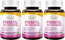 Vitamine prenatale Lovita cu fier 27 mg, Acid folic 800mcg & Calciu, Vitamine prenatale Vegane pentru femei în timpul și post-preganacy, Non-GOM, 180 Pastile prenatale vegetariane (Pachet de 3)