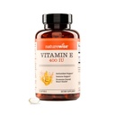 NatureWise Vitamina E 400 UI Softgels (180 mg DL- Alpha) - Dairy, Gluten & Soy Free - Antioxidant-Rich Supliment alimentar pentru piele, inimă și suport de sănătate imună - 4 luni de aprovizionare, 120 Conte