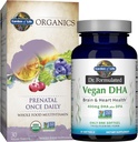 Grădină de viață O dată pe zi Vegan DHA + Prenatal Multi Bundle: Dr Formulat Vegan DHA 30 Softgels + Organics Prenatal O dată pe zi Multivitamine cu Folate pentru femei .