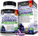 BioSchwartz Elderberry Capsule 60 Conte + Omega 3 Fish Oil 90 Count Bundle