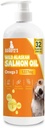 Ulei de somon de Alaska pentru câini și pisici - Omega 3 EPA ulei de pește DHA pentru piele sănătoasă și blană, suport comun și osos, ajutor de alergie, & de apărare inflamație - 32 oz All-naturale lichid supliment
