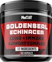 Capsulă cu rădăcină de aur cu echinacea, rădăcină Panax Ginseng, Complex de sprijin imun ca Elderberry, Usturoi Bulb - 60 capsule - Digestive Health, Body Balance & More - Goldenseal Root pulbere