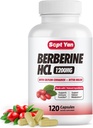 Berberine Supliment 1500mg cu Ceylon Scorțișoară - Berberine Capsule cu Bitter Melon, Banaba Leaf, Gymnema Syivestre pentru Immune, Metabolism, Digestion & Heart Health, Vegan 120 capsule