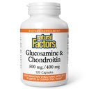 Factori naturali, Glucosamină şi Chondroitin, sprijină articulaţiile sănătoase şi ţesutul conjunctiv, 120 capsule