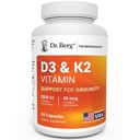 Dr. Berg Rezistenta maxima 2-in-1 Vitamina D3 K2 5000 UI 