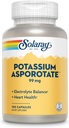 Solaray Potasiu Asporotat Suplimentul Chelated, Electrolit Echilibru & Heart Health Support, 100 Serviri, 100 Capsule
