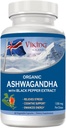 Viking Organic Ashwagandha cu extract de piper negru Islandez. 60 Capsule Vegan - Absorbție maximă pentru stres, Mood & Energy Support