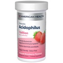 AMERICAN Health Daily Chewable Tablet Acidophilus, 1 miliard de culturi vii, Bacterii benefice pentru Digestive & Immune Systems, Strawberry, 60 Conte