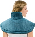 Pad electrice de încălzire pentru gât și umeri Relief durere cu oprit automat, electric încălzit gât Wrap pentru cramps- Stay on, trei setări de temperatură, Masina de spălat 20 x 25 Inch
