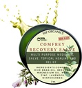 SSF Organics Comfrey Recovery Salve. Balsam organic de plante pentru oase, mușchi, articulații, genunchi, piele, Umflare & Tattoo Care. Lucrată manual, cu infuzie lentă. Fără umpluturi chimice. 2 oz