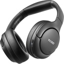 OSTO HT2 Hibrid Zgomot activ Anularea căștilor, Wireless Over Ear Bluetooth Headset, 60H Playtime, Hi-Res Audio Custom EQ prin App Deep Bass Comfort Fit Ears Cups, pentru Home Office Travel Black