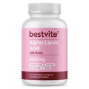 Acid alfa lipoic 600 mg (per capsulă) cu Biotin pentru a spori absorbţia (120 capsule vegetariene) Fără fileuri - fără stearates - fără agenţi de flux
