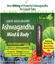Irwin Naturals Lichid de livrare rapidă Ashwagandha Minte & corp - 10 Tube lichide - Boosts Performanță fizică și mentală - One-Per-Day Berry-Citrus Aroma de băutură Mix
