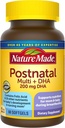 Natura făcut postnatal Multivitamine + DHA 200 mg, 60 Softgels, pentru a sprijini nursing mame și copii în timpul alăptării, vitamine postnatale & Nutrients Include fier, vitamina D3, calciu, iod