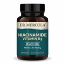 Dr. Mercola Niacinamidă Vitamina B3-50 mg per comprimat - Susţine sănătatea metabolică - non-Flushing - Mini Tabs - Non-GMO, Gluten-Free & Soy-Free - 270 Serviri (270 comprimate)
