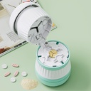 Pilula Cutter - Pilula Splitter cu lama de oțel inoxidabil pentru tăierea pastile mici sau pastile mari într-o treime, Pilula Cutter 1/3, potrivit pentru cuting vitamine, tablete (1-3 verde)