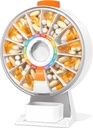 Zoksi Large Fun Pill Dsipenser, Daily Pill Box pentru 7 sau 14 zile, Wall-Mountable sau Tabletop Weekly Pill Organizator Hold pentru Medicina, Vitamina sau Suplimente, Pilula caz cu Easy Press Button (White)