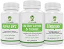 VitaMonk Brain Boost Bundle - Alpha GPC, Uridină, și cafeina cu doze mici + L-Theanine Duo