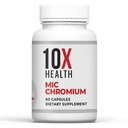 10X Health MIC Crom Suplimente - 60 Capsule - Conține colină Inositol & L Metionina - Suplimente minerale pentru suport nutrițional zilnic - Crom, L-Metionina, Suplimente coline