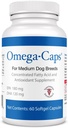 Omega-caps pentru crengi de câine mediu - Omega 3, vitamine, minerale, antioxidanți - Suport Sistemul imunitar, articulații, inimă, și creier - 60 capsule Softgel