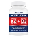 Weider Artery Health Supplement, Vitamina K2 (180mcg) & Vitamina D3 (5000iu), 90 Capsule Veggie
