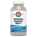 KAL Glucosamină Chondroitin MSM D-3, Supliment comun de suport, 1500 mg Glucosamină sulfat, 1200 mg Chondroitin sulfat, 1000 mg MSM, Plus vitamina D3 & vitamina C, 40 Servings, 120 comprimate