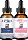 Lysine pentru Cats & Tear Stain Remover - Suportarea functiei vizuale normale, eliminarea tear Stain, Rece Relief - Cat Respirator si Tratamentul de infectie a ochilor pentru Runny Nose si Watery Eyes