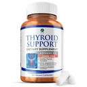 1 Corp de suport tiroidian, Iod-Free, Vegan, cu L-Tyrosine şi Ashwagandha, 60 Capsule