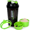 XTK Shaker Sticla 16OZ Proteine Shaker Sticle cu Mix Ball Portable Sport sticla de apă Sport Cupa dovada GYM pentru amestecuri de proteine cu stocare & Pill Organizator, Ideal pentru Pre Workout, BPA gratuit (Green)