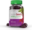 UmanN SuperBeets energie Gummies - energie rapida si focalizare mentala - ajuta la cresterea oxidului azotat - suporta tensiune sanatoasa si suport circulatie - antioxidant, non-GMO - Aroma Berry, 60 Conte