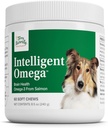 Terry Inteligent natural Omega - Dog Provizii de sănătate pentru inimă, creier și ochi - Provizii pentru animale de companie de îngrijire a animalelor de companie - Inima, Brain & Eye Support pentru câini - 60 Chews moale