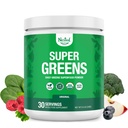 Cuted Naturals Super Greens Daily Superfood Powder - USDA Certified Organic Green Powder w/20+ Whole Foods, Spirulina Powder,Wheat & Barley Grass - Probiotics, Fiber & Enzymes - Original Flavou, 30