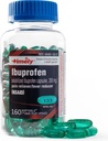 Timpul-CAP LABS, INC. Ibuprofen 200mg - 160 Softgels lichid - Relief de durere Softgels și Reductor de febră - pentru ameliorarea durerilor de cap, dureri menstruale, dureri de dinți Dureri musculare și dureri de artrită